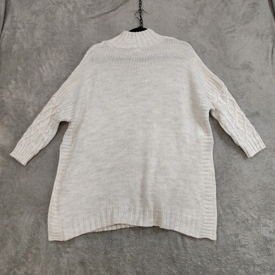 Suéter Mersea The Lisbon Traveler Talla Única Marfil Tejido con Cable Pescador Ranura Lateral Foto 4 de 4