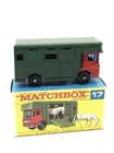 Matchbox Lesney Regular Wheels #17 Horse Box- with TWO horses, boxed