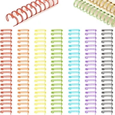 Chengu 20 Pcs Cinch Wire Binding Twin 9/16 Inch, Multi Colors 