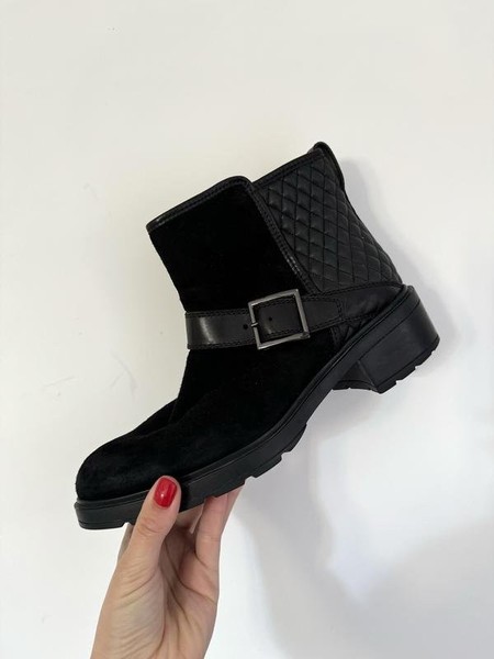 Women Hogan Boots Black Suede 39