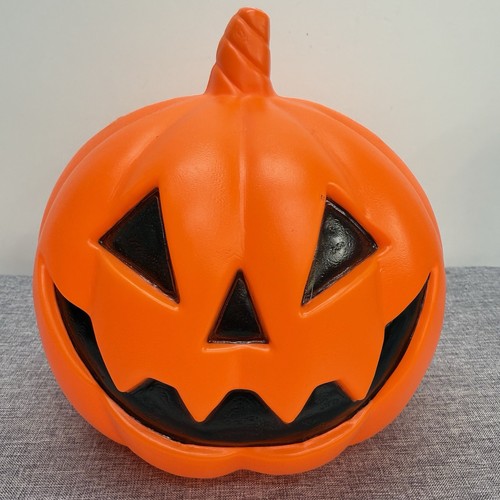 Halloween Jack-O-Lantern Blow Mold 8-in New LED Bulb EUC