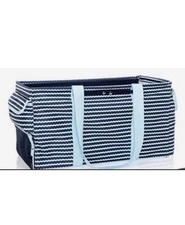 NEW Thirty One Large Utility CARGO Tote in Scallop Stripe EXCLUSIVE Smoke Free
