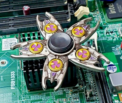 NEW Very Cool Gamer Metal Fidget Spinner Toy Boys Girls Kids Adults ADHD Focus 