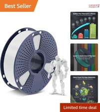 Versatile 1kg PLA Filament 1.75mm for Most FDM 3D Printers - Tangle-Free Design