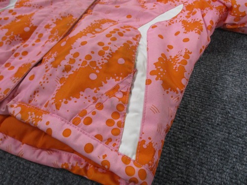 Spyder Jacket Girls 4 Pink Orange Hooded Full Zip Outdoors Hiking Coat Youth - Picture 9 of 18
