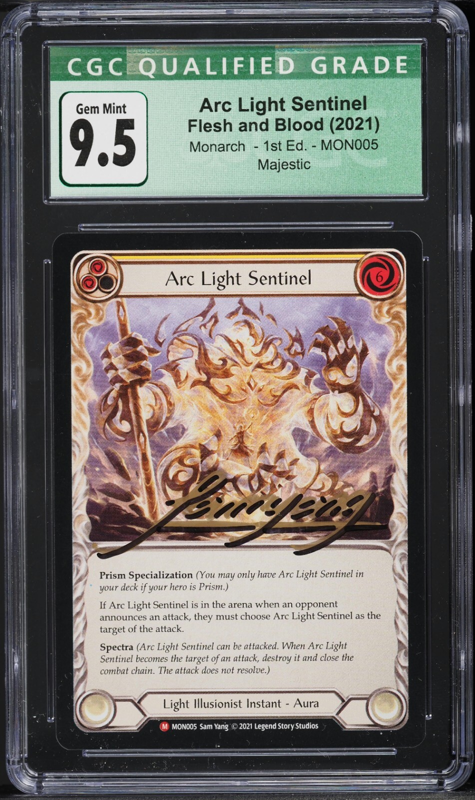 Arc Light Sentinel Monarch Near Mint 1st Edition 9.5 Artist Signed, Unwitnessed
