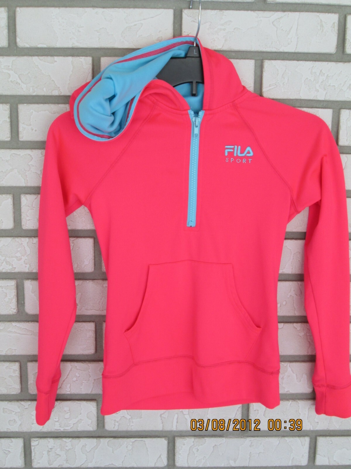 giubbino felpa sportiva FILA BAMBINA ridotto ROSA taglia small 7 8 * us intime ottimeioni