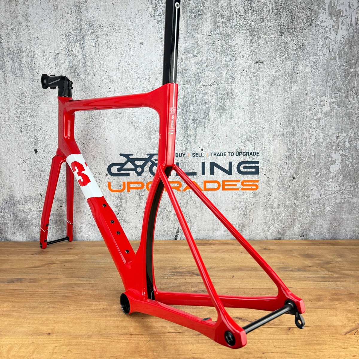 Carbon Bike 3t Strada Due Team Road Frameset 3T Strada Team XL Red