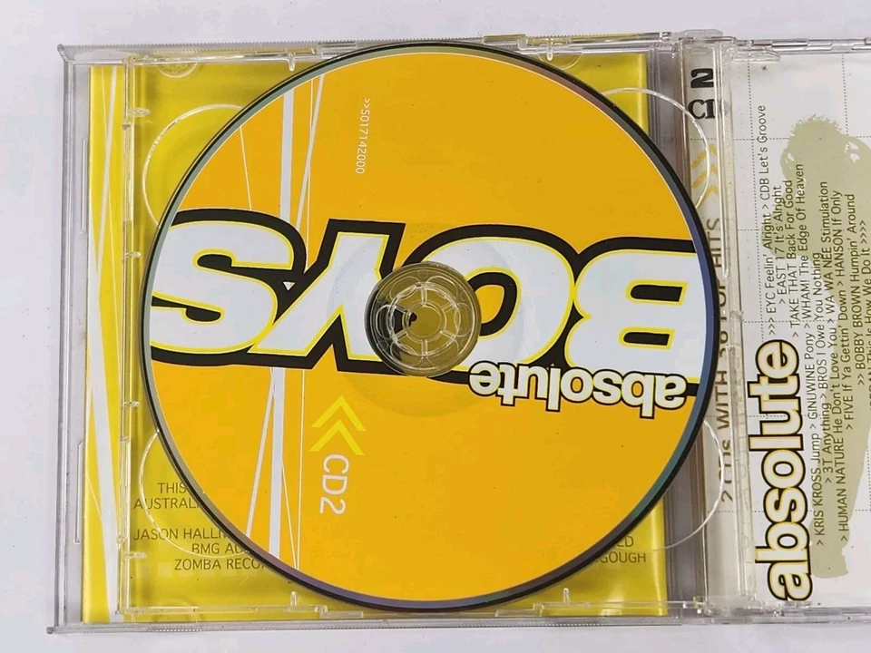 ABSOLUTE BOYS 2 CD COMPILATION - NSYNC, HANSON, WILL SMITH, FIVE, CDB, EYC, BROS - Image 3 of 4