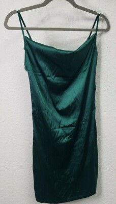 emerald green satin bodycon dress Satin Midi Dress Green Satin Dress Emerald Green Bodycon Mini Dress Green Mini Dress Cowl Neck Bodycon Dress Shoulder Strap Satin Dress