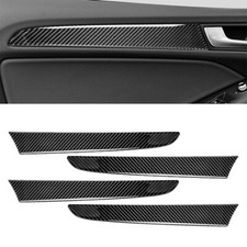 Carbon Fiber Interior Door Panel Cover Trim Sticker For Audi Q5 2010 2011-2018