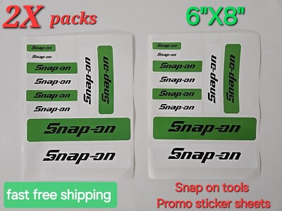 NEW Genuine Snap-on Tools Logo Decal Sticker Sheet With 10 Various Size Stickers - Foto 5