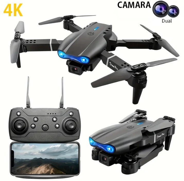 Foldable Mavic-Style Drone with Dual Camera & Easy Remote Control - Perfect Gift-image