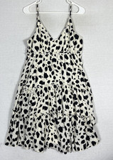BiBi Leopard Print Frill Strappy Maxi Dress Womens XL