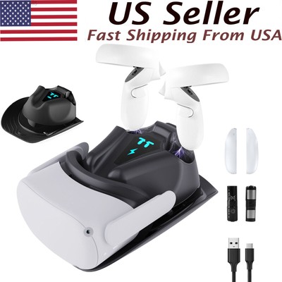 Wireless VR Charger Station Magnetic Storage Stand Base for Oculus Quest 2 VR