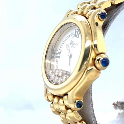Chopard Happy Sport Quartz 33mm 18k YellowGold 7 Diamond Ladies