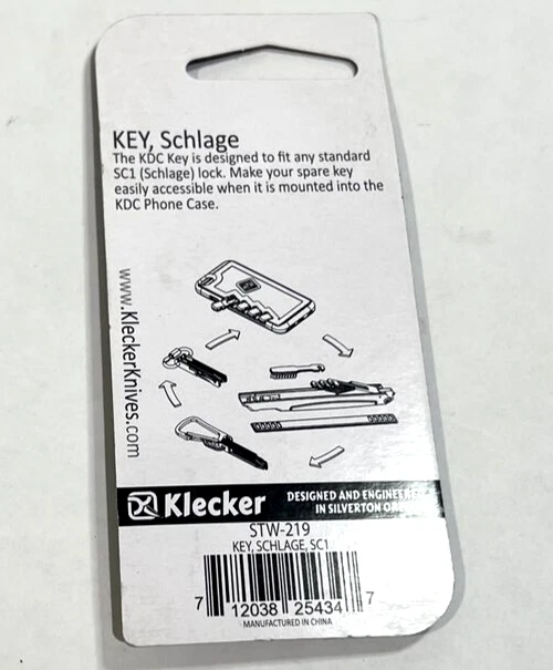 Klecker Stowaway Schlage Key Blank Stainless Steel STW-219 SC1 (Lot of 200) - Image 4 of 4