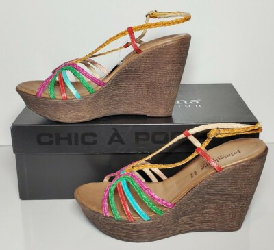 PRIMADONNA COLLECTION SANDALS WOMEN'S SIZE EURO 41 MULTICOLOR