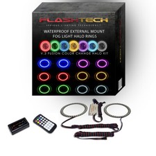 External Led Fog Light Halo Ring Bluetooth Rgb Kit For Ford Mustang 05-09