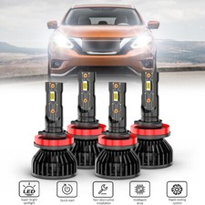For Nissan Murano 2015-2018 4pcs 6000k Led Headlight High Low Beam Bulb Combo
