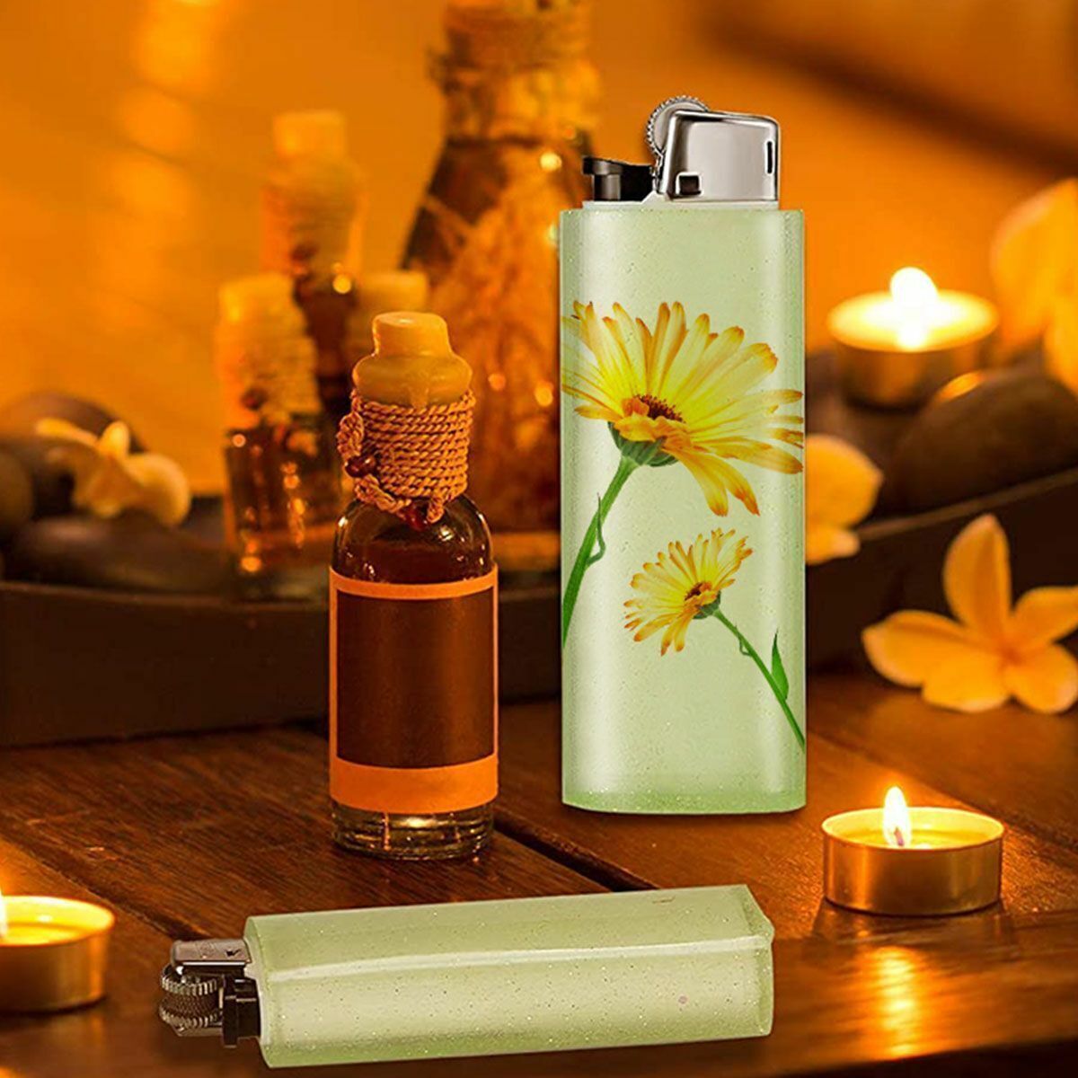 2X Lighter Case Resin Molds Silicone Punch Epoxy Mould Lighter Protective Cover