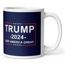 Donald Trump 2024 Keep America Great - Patriotic Coffee Mug - 15oz Cup