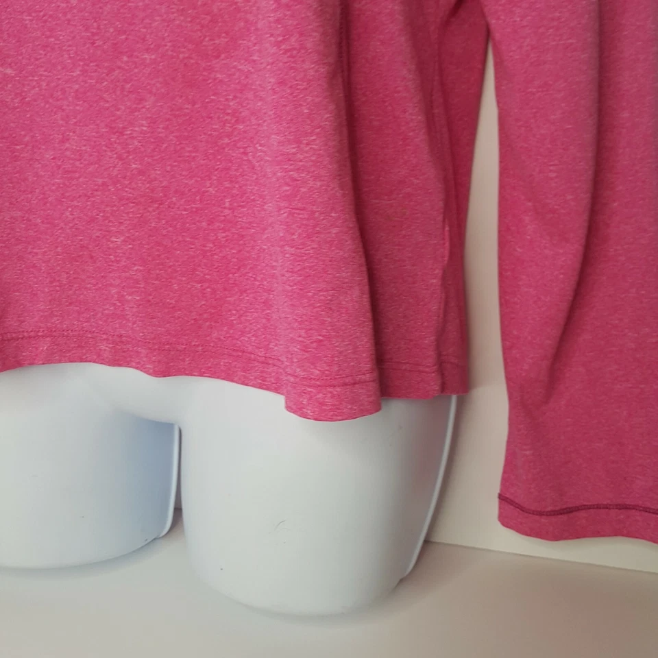 Camisa Sport Essentials Mujer Grande Rosa Manga Larga Ropa Activa Correr Entrenamiento Foto 3 de 4