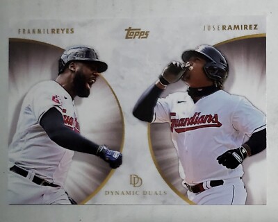 2022 Topps Dynamic Duals Franmil Reyes Jose Ramirez Card 17 Cleveland