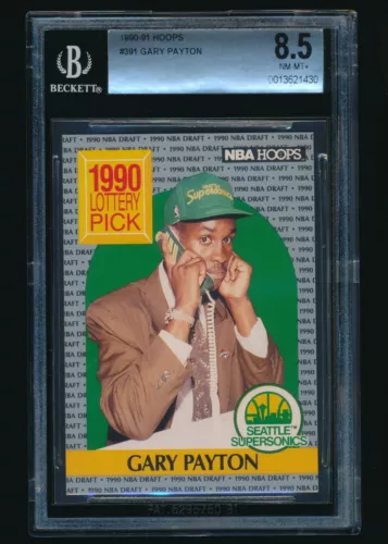 1990-91 Hoops rookie #391 Gary Payton RC BGS 8.5