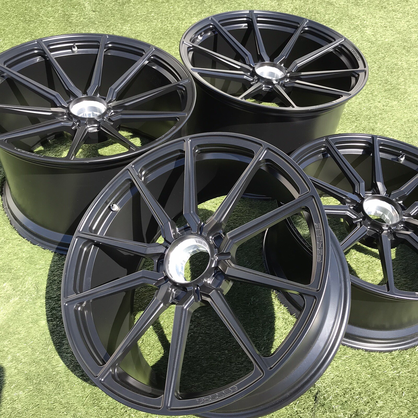 20" 21" FERRARI LA Ferrari RIMS VOSSEN FORGED SET 4 BLACK TPMS 21 20 WHEELS