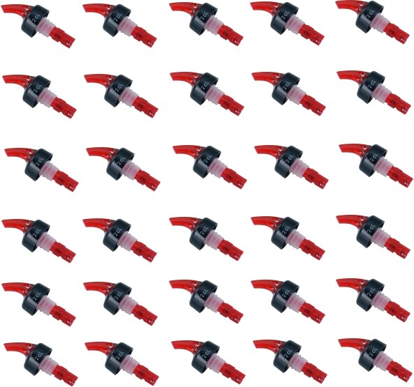 Portionierer zum Aufsetzen 2 cl in Rot für Standard Sprituosenflaschen 0,7-1l