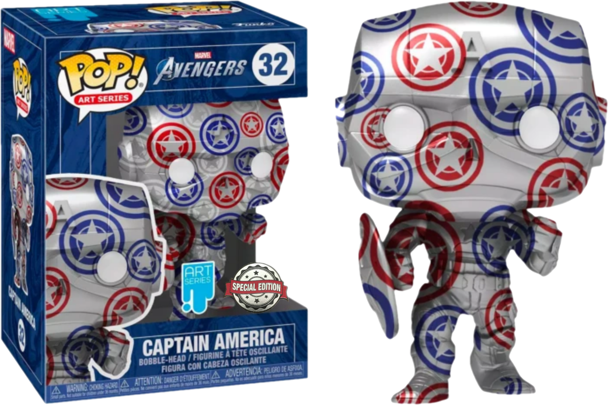Funko POP! Marvel Avengers Art Series Captain America # 32