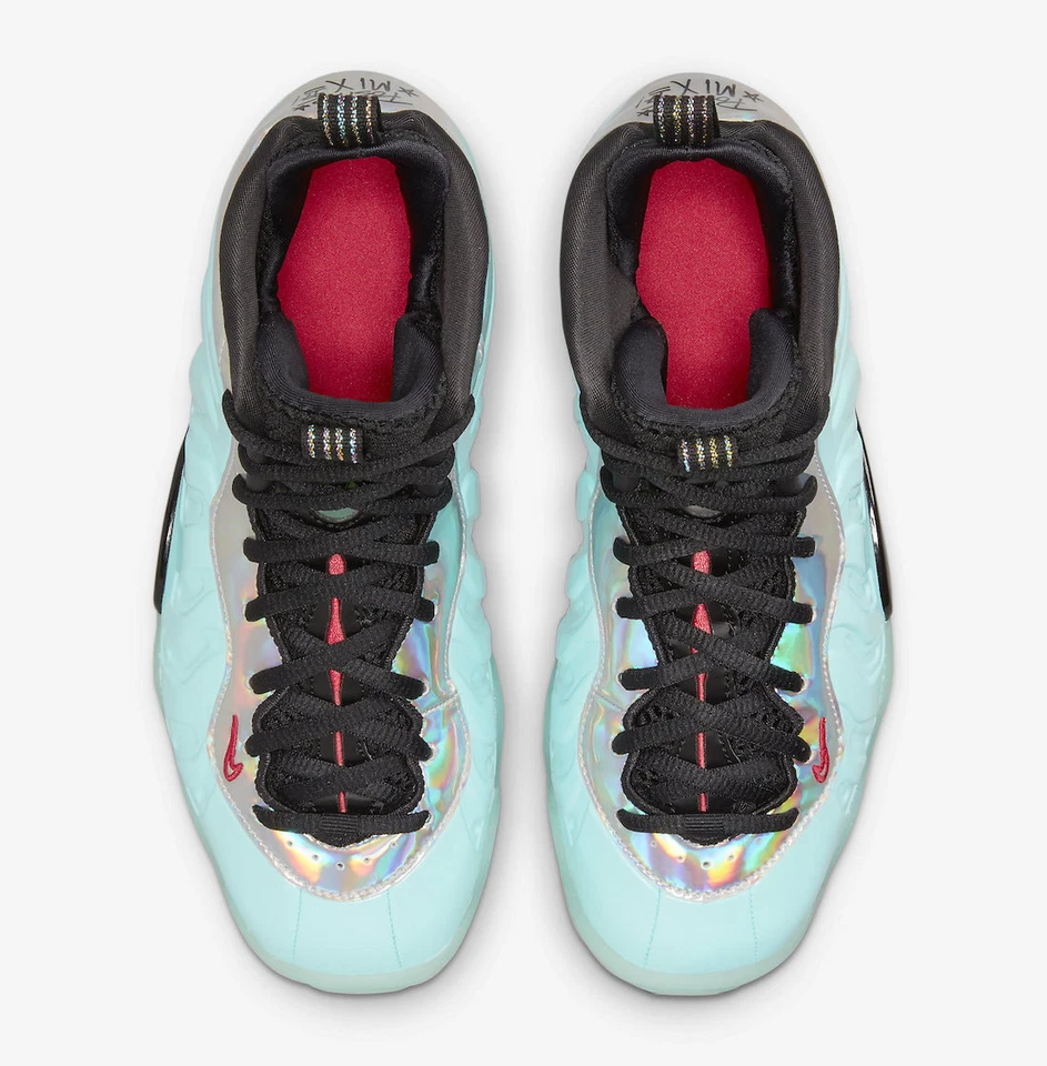 耐克 Air Foamposite Little Posite One GS Mixtape Teal Copa 蓝色 DH6490-400 女式 — 第 3/4 张图片
