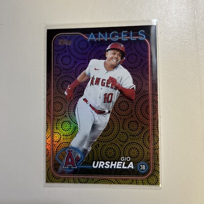 Gio Urshela 2024 Topps SP Holiday Firework Foil Variation #698 California Angels