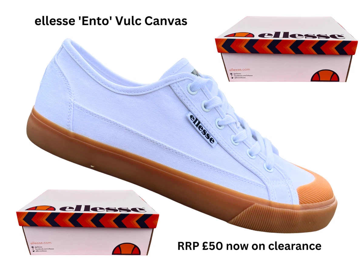 ellesse Ento Vulc Mens Canvas Trainers Pumps Holiday RRP 45