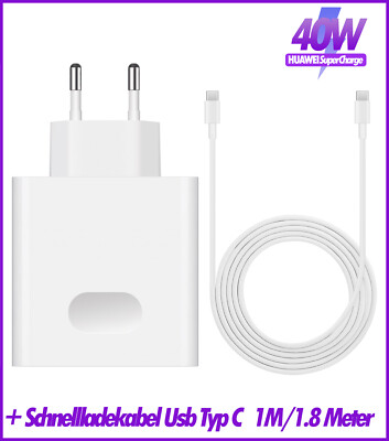 Original HUAWEI MatePad T 10s Schnellladegerät 40W USB C Netzteil Ladekabel
