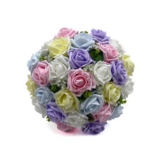 Artificial Wedding Flowers Silk Rose Brides Bouquet Posy in 59 Colours & Designs
