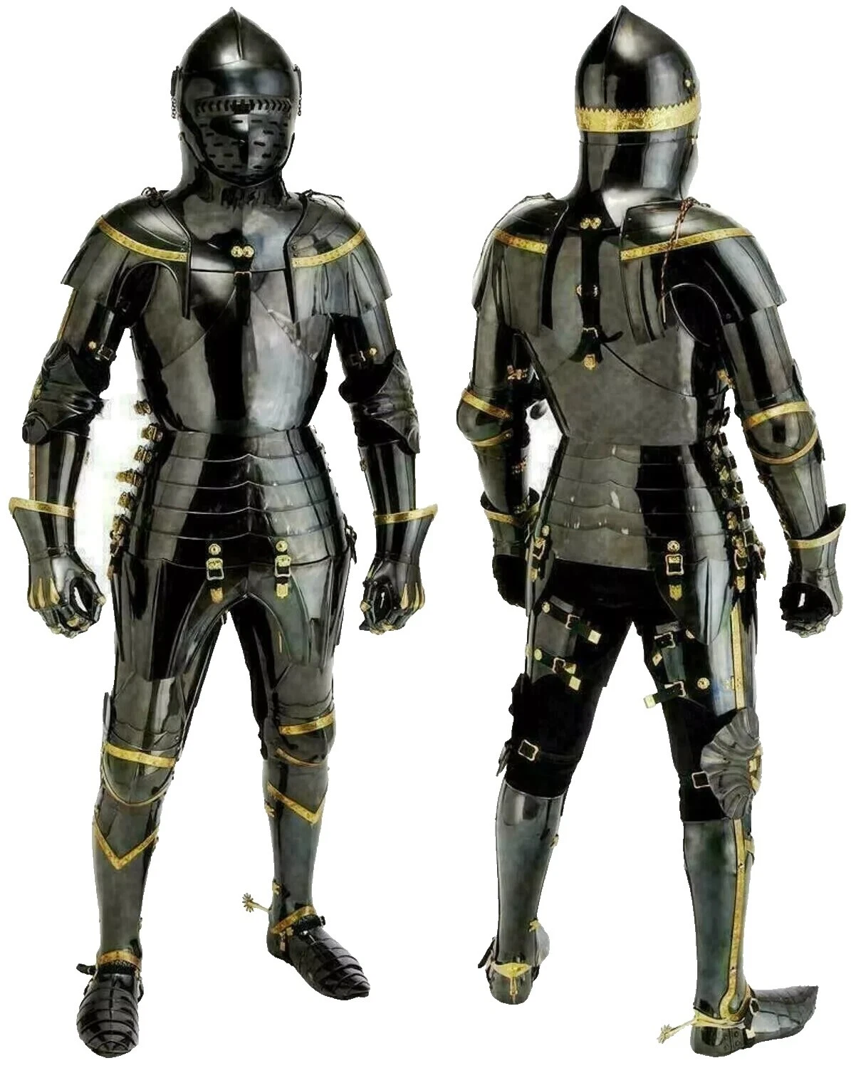 Larp/recreación Negro armaduras cuerpo completo de colección