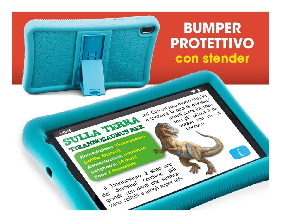 Lisciani Tablet 7" HI TECH MIO TAB Evolution Pro 7 WiFi Grey e Blue ( 32GB Ram - Immagine 4 di 4