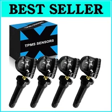 Pre-Programmed TPMS Sensor Set of 4 for Chevrolet GMC Buick Cadillac Performance