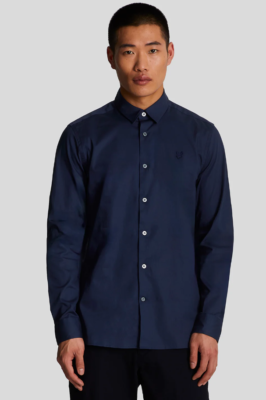 LYLE & SCOTT MAN SHIRT LS SLIM FIT POPLIN NAVY LW1115TON Z99 | eBay
