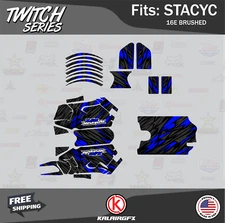 Graphics Kit for STACYC 16E Brushed Electric Bike Twitch-Blue