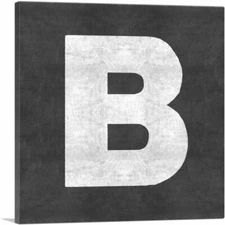 ARTCANVAS Chalkboard Alphabet Letter B Canvas Art Print