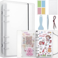 Reusable Sticker Book 100 Sheets Sticker Collecting Book with Pockets Stick
