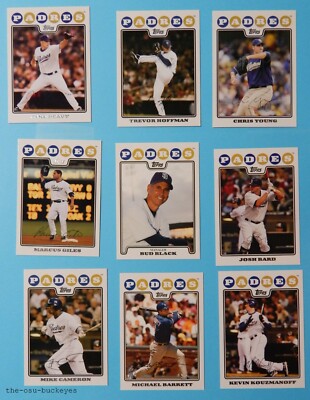 2008 Topps San Diego Padres Team Set 18 Cards Maddux Hoffman Combine Shipping