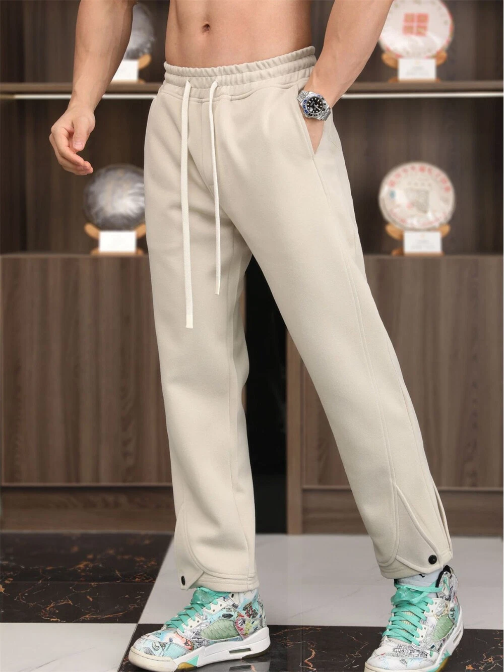 Mens Jogging Pants Athletic Running Sweatpants Casual Hip Hop Trousers