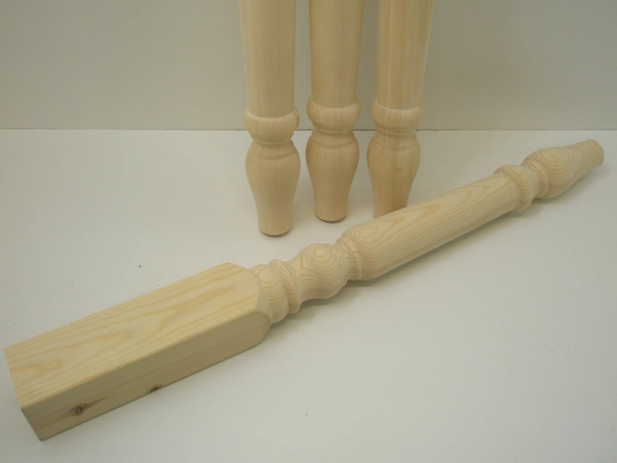 4 x WOODEN PINE FARMHOUSE TABLE LEGS 740mm X 70mm WT004 eBay