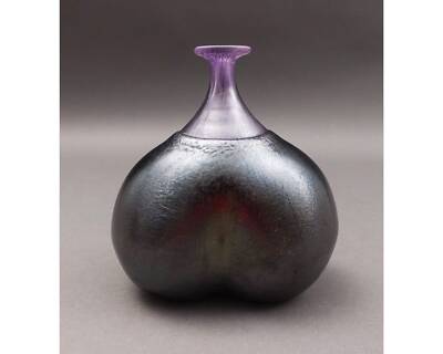 Kosta Boda 花瓶 花びん　B. Vallien Kosta Boda Sweden Bertil Vallien Purple Volcano Buttocks Art