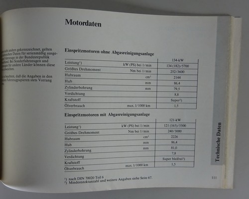Instrucciones Servicio/Manual Audi 200/200 Quattro Tipo 44/C3 Stand 07/1985 - Imagen 4 de 4