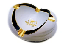 Cigar Ashtray Big Ceramic Ashtray for 4 Round Cigarettes Large Rest Unbreakable